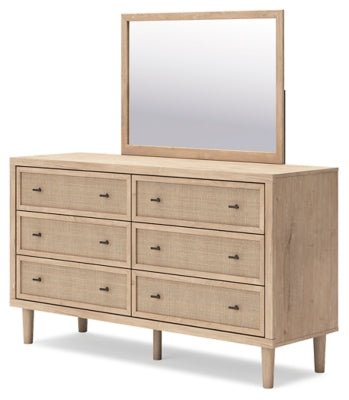 Cielden Dresser and Mirror - Beige Dresser &amp; Mirror modern furniture Contempo Furniture