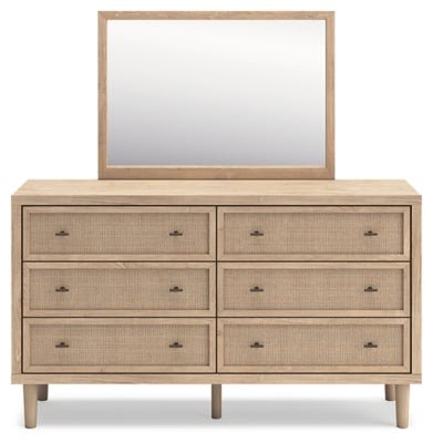 Cielden Dresser and Mirror - Beige Dresser &amp; Mirror modern furniture Contempo Furniture