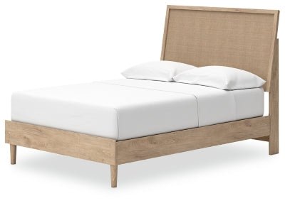 Cielden Full Panel Bed - Beige Panel Bed modern furniture Contempo Furniture