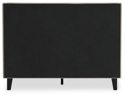 Cielden Full Upholstered Bed with Roll Slats - Gray Upholstered Bed modern furniture Contempo Furniture