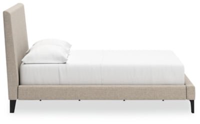 Cielden Full Upholstered Bed with Roll Slats - Gray Upholstered Bed modern furniture Contempo Furniture