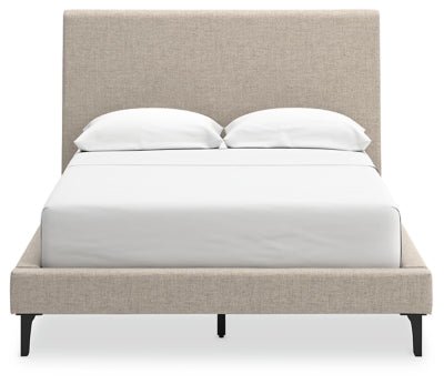 Cielden Full Upholstered Bed with Roll Slats - Gray Upholstered Bed modern furniture Contempo Furniture