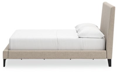 Cielden Full Upholstered Bed with Roll Slats - Gray Upholstered Bed modern furniture Contempo Furniture