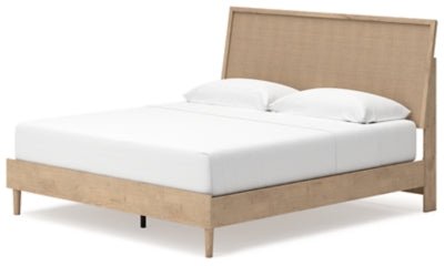 Cielden King Panel Bed - Beige Panel Bed modern furniture Contempo Furniture