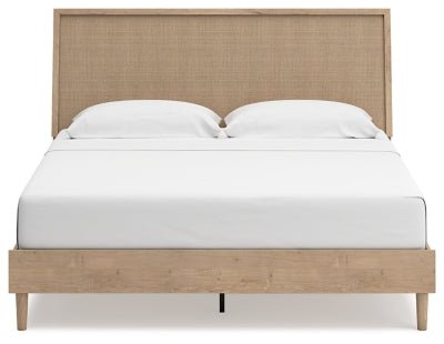 Cielden King Panel Bed - Beige Panel Bed modern furniture Contempo Furniture