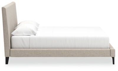 Cielden King Upholstered Bed with Roll Slats - Gray Upholstered Bed modern furniture Contempo Furniture