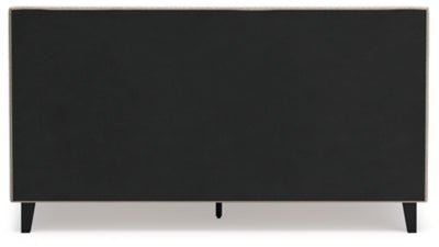 Cielden King Upholstered Bed with Roll Slats - Gray Upholstered Bed modern furniture Contempo Furniture