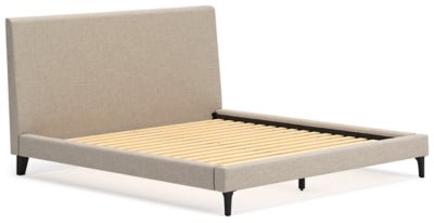 Cielden King Upholstered Bed with Roll Slats - Gray Upholstered Bed modern furniture Contempo Furniture