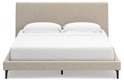Cielden King Upholstered Bed with Roll Slats - Gray Upholstered Bed modern furniture Contempo Furniture