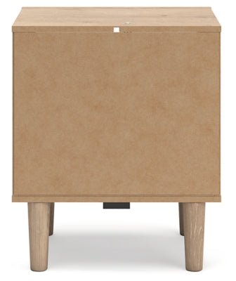 Cielden Nightstand - Beige Nightstand w/ Charging Station modern furniture Contempo Furniture