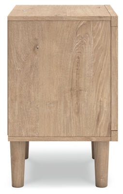 Cielden Nightstand - Beige Nightstand w/ Charging Station modern furniture Contempo Furniture