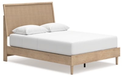 Cielden Queen Panel Bed - Beige Panel Bed modern furniture Contempo Furniture