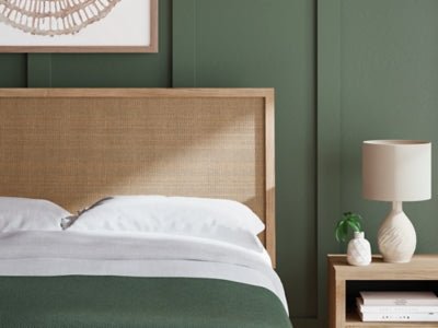 Cielden Queen Panel Bed - Beige Panel Bed modern furniture Contempo Furniture