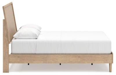 Cielden Queen Panel Bed - Beige Panel Bed modern furniture Contempo Furniture