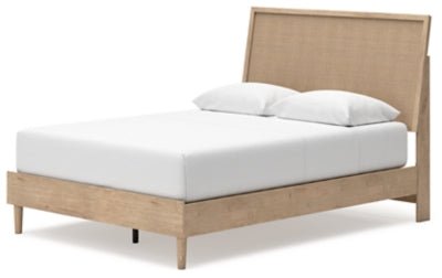 Cielden Queen Panel Bed - Beige Panel Bed modern furniture Contempo Furniture