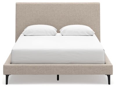 Cielden Queen Upholstered Bed with Roll Slats - Gray Upholstered Bed modern furniture Contempo Furniture