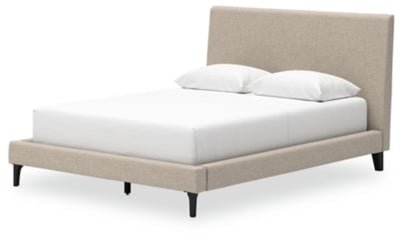 Cielden Queen Upholstered Bed with Roll Slats - Gray Upholstered Bed modern furniture Contempo Furniture