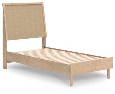Cielden Twin Panel Bed - Beige Panel Bed modern furniture Contempo Furniture