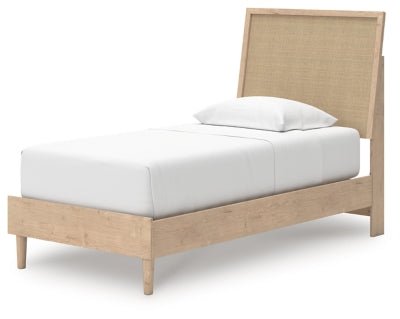 Cielden Twin Panel Bed - Beige Panel Bed modern furniture Contempo Furniture