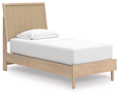 Cielden Twin Panel Bed - Beige Panel Bed modern furniture Contempo Furniture