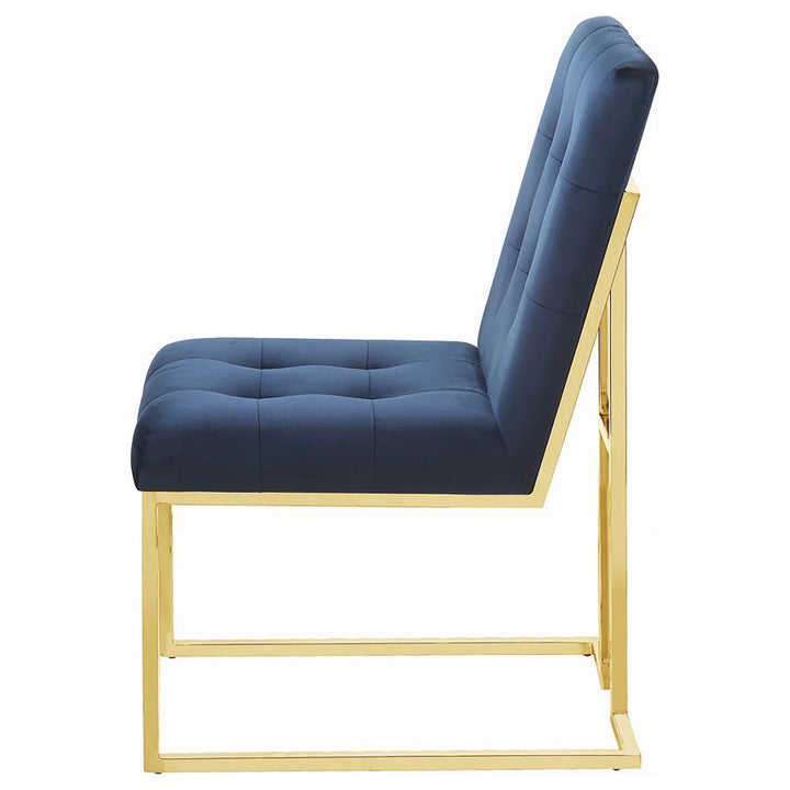 Cisco - Velvet Upholstered Dining Side Chair (Set of 2) - Gold Chair Set modern furniture Contempo Furniture