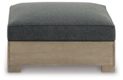 Citrine Park Outdoor Ottoman with Cushion - Dark Brown Ottoman modern furniture Contempo Furniture