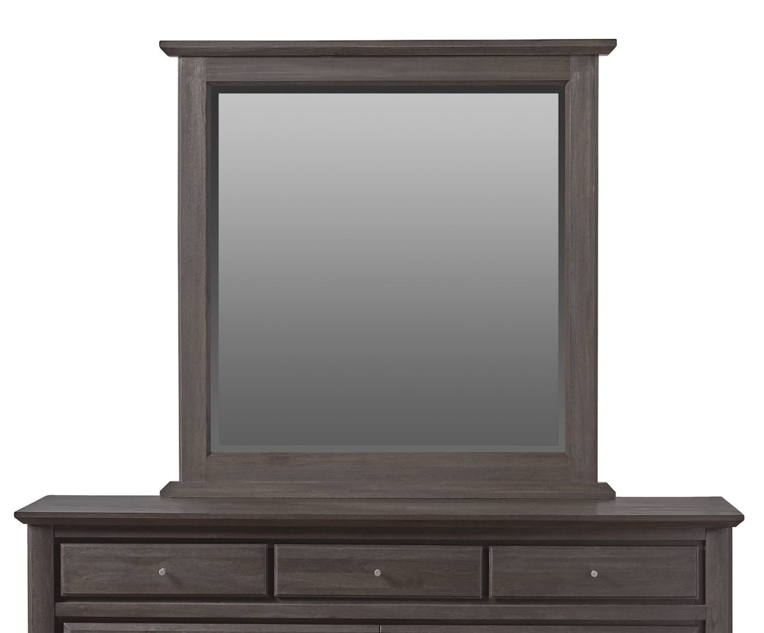 City II Beveled Glass Mirror in Basalt Gray Mirror modern furniture Contempo Furniture