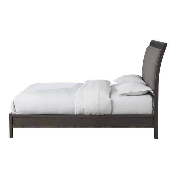 City II Upholstered Sleigh Bed in Basalt Gray Bed modern furniture Contempo Furniture