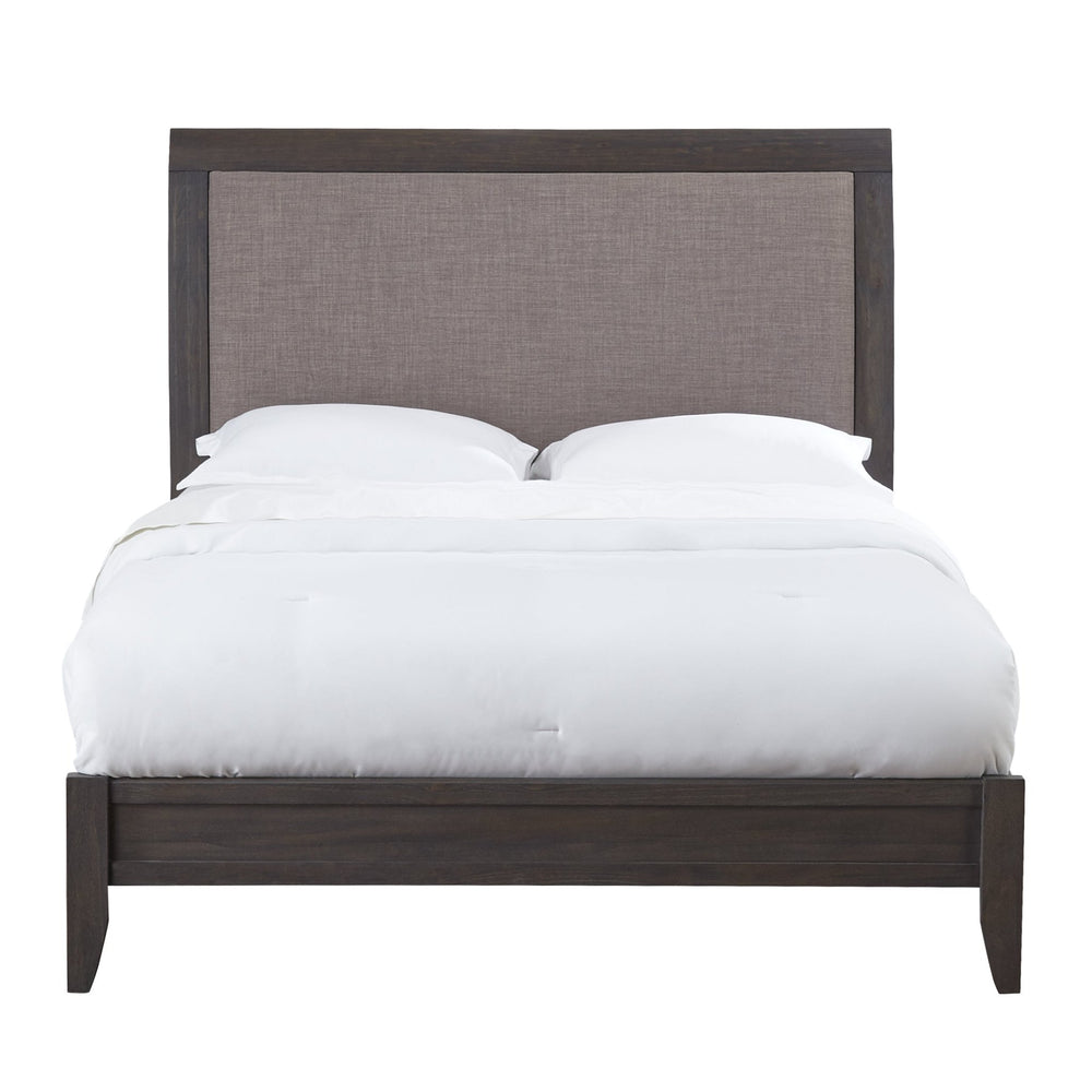 City II Upholstered Sleigh Bed in Basalt Gray Bed modern furniture Contempo Furniture