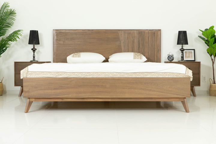 Claire - Eastern King Contemporary Walnut Bed