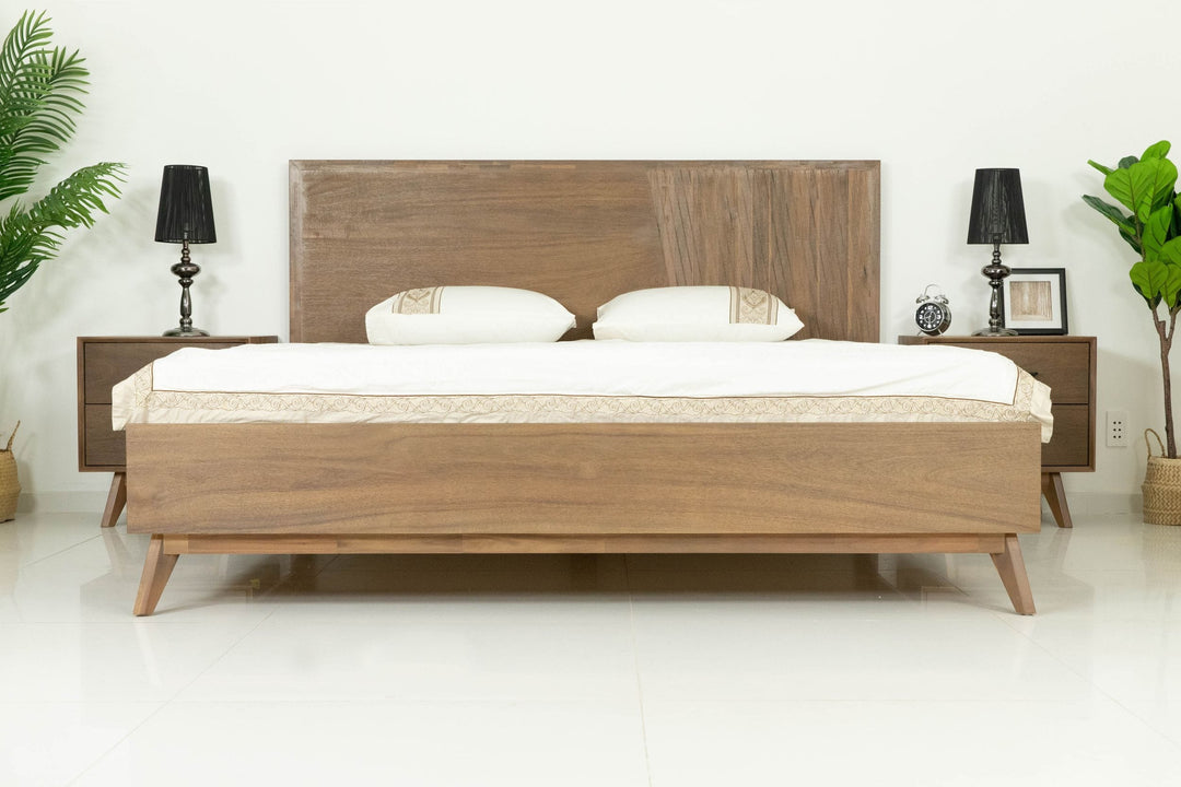 Claire - Contemporary Walnut Bed
