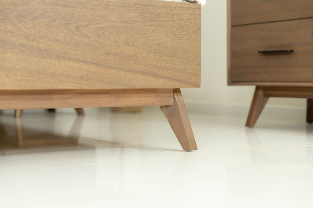 Claire - Eastern King Contemporary Walnut Bed