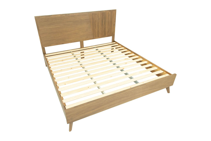 Claire - Eastern King Contemporary Walnut Bed