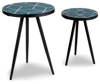 Clairbelle Accent Table (Set of 2) - Light Blue | Ashley Furniture