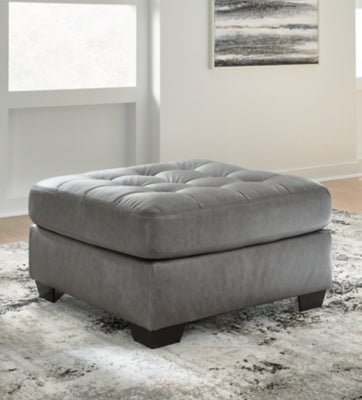 Clairette Court Oversized Accent Ottoman - Dark Gray Accent Ottoman modern furniture Contempo Furniture