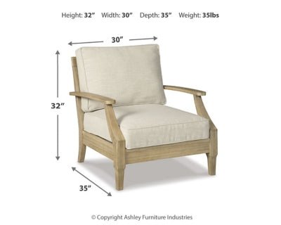 Clare View Lounge Chair with Cushion - Beige Arm Chair modern furniture Contempo Furniture
