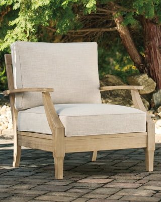 Clare View Lounge Chair with Cushion - Beige Arm Chair modern furniture Contempo Furniture