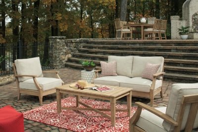 Clare View Loveseat with Cushion - Beige Loveseat modern furniture Contempo Furniture