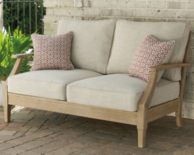 Clare View Loveseat with Cushion - Beige Loveseat modern furniture Contempo Furniture
