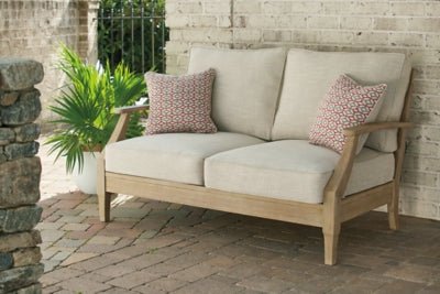 Clare View Loveseat with Cushion - Beige Loveseat modern furniture Contempo Furniture