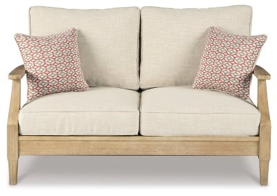 Clare View Loveseat with Cushion - Beige Loveseat modern furniture Contempo Furniture
