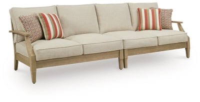 Clare View Right - Arm/Left - Arm Loveseat - Beige Chair modern furniture Contempo Furniture