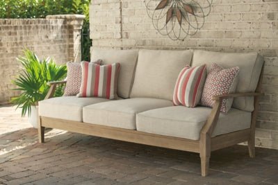 Clare View Sofa with Cushion - Beige Outdoor Seating modern furniture Contempo Furniture