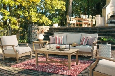Clare View Sofa with Cushion - Beige Outdoor Seating modern furniture Contempo Furniture