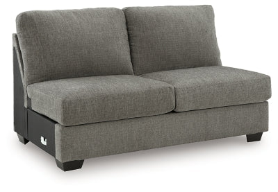 Clarington Armless Loveseat - Gray Stationary Loveseat modern furniture Contempo Furniture