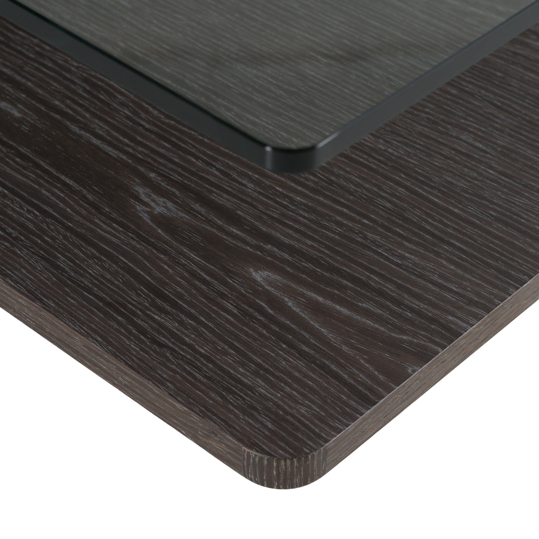 Clarion Modern Grey Elm  and  Glass Coffee Table