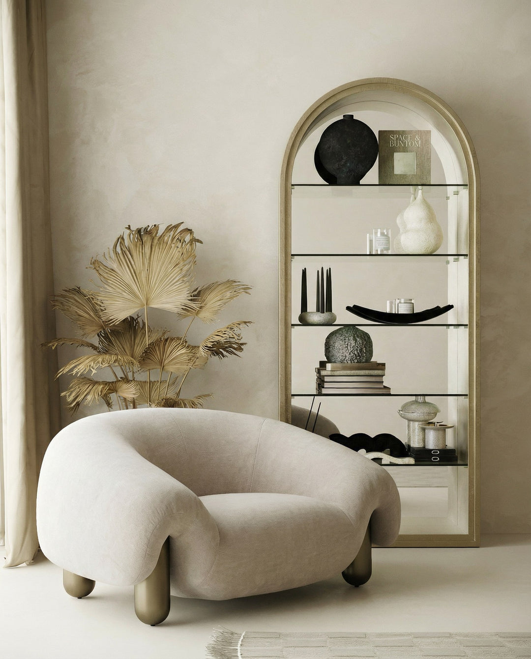 Clarity - Contemporary Light Grey Fabric Accent Chair