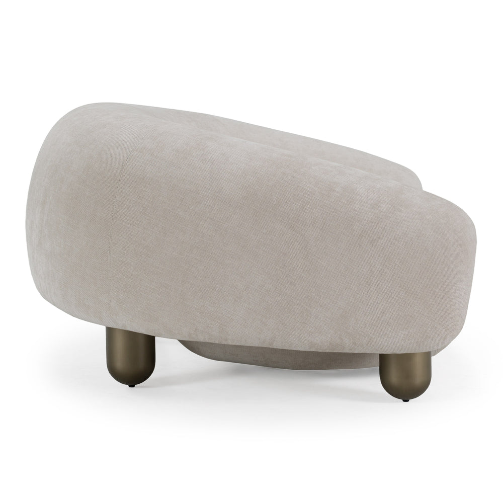 Clarity - Contemporary Light Grey Fabric Accent Chair - View 2