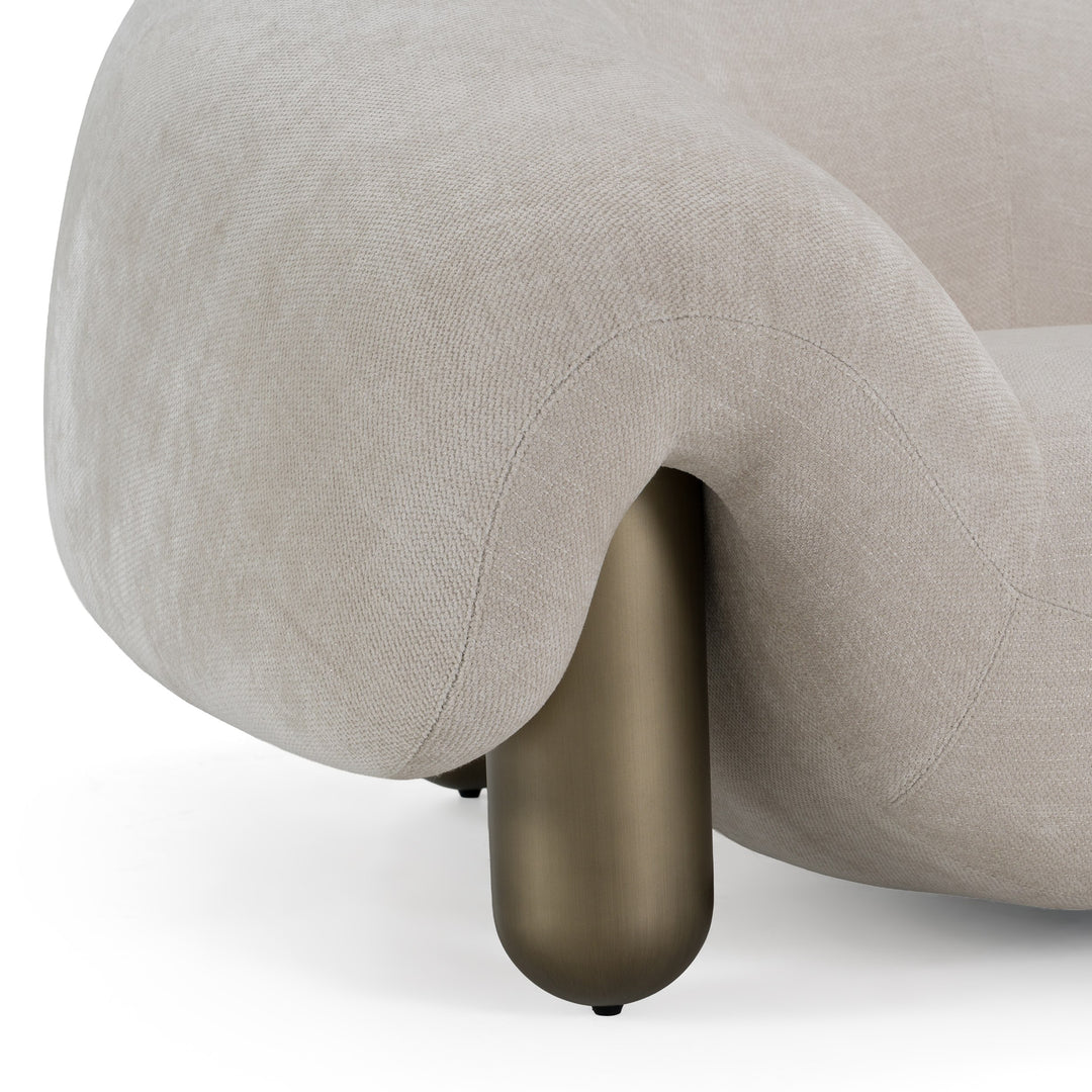 Clarity - Contemporary Light Grey Fabric Accent Chair