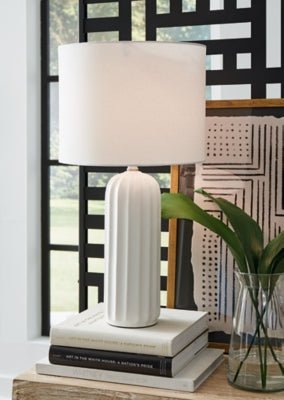 Clarkland Table Lamp (Set of 2) - White Table Lamp modern furniture Contempo Furniture